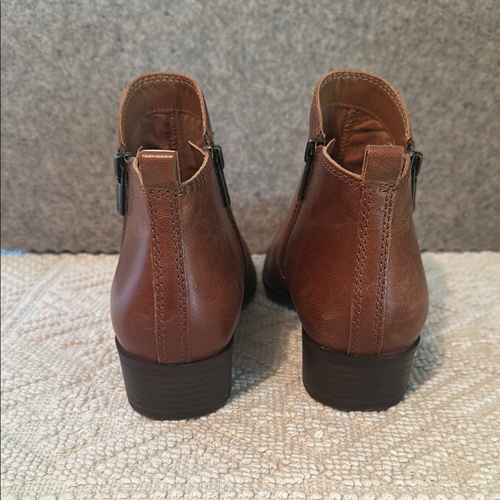Lucky Brand size 8.5 Basel Toffee Brown Leather Ankle Booties - Picture 12 of 16